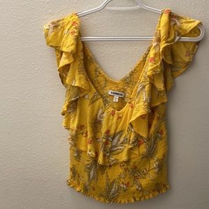 Yellow-flowers Express blouse